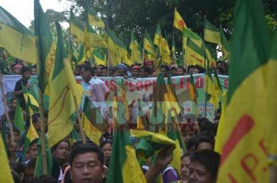 IPFT strike for new Tribal-land disrupts life normal lives IPFT strike for new Tribal-land disrupts life normal lives
